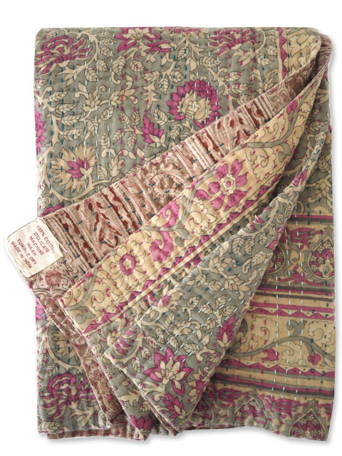 【イギリス直輸入】ジャネット ファリア ヴィンテージカンタ ラリーキルト シングルスロー Jeanette Farrier Vintage Kantha Single Throw・Type.C