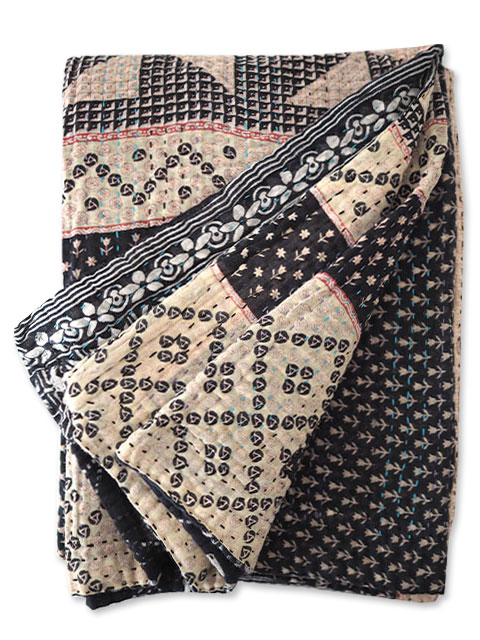 【イギリス直輸入】ジャネット ファリア ヴィンテージカンタ ラリーキルト シングルスロー Jeanette Farrier Vintage Kantha Single Throw・Type.E