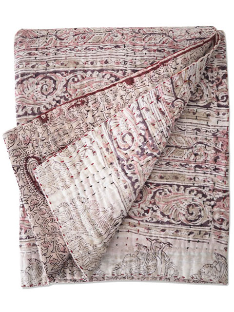 【イギリス直輸入】ジャネット ファリア ヴィンテージカンタ ラリーキルト シングルスロー Jeanette Farrier Vintage Kantha Single Throw・Type.03