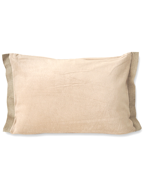 【フランス直輸入】オンフィル ダンディエンヌ en fil d'Indienne ピロークッションカバー Medicis Sable（W50xH35cm/Type.B）（カバーのみ）