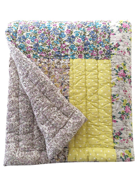 【フランス直輸入】『訳あり商品10%OFF』オンフィル ダンディエンヌ En fil d'Indienne キルト マルチカバー Patchy Patch （W180xH250cm）