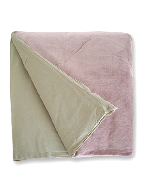 【フランス直輸入】オンフィル ダンディエンヌ en fil d'Indienne キルト マルチカバー Medicis Mauve（W90xH200cm/Type.A）