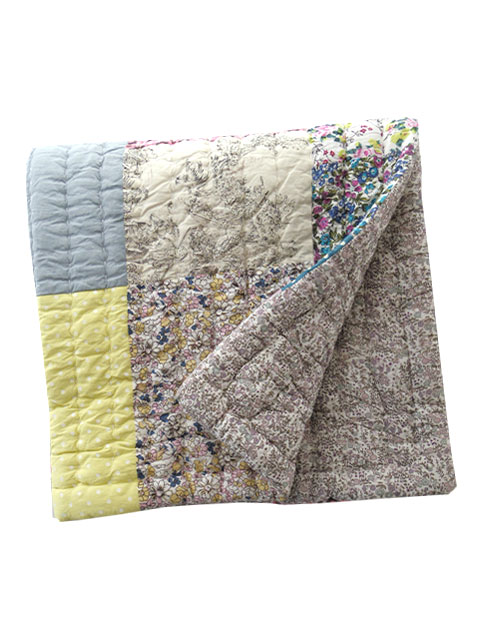 【フランス直輸入】オンフィル ダンディエンヌ En fil d'Indienne キルト マルチカバー Patchy Patch （W90xH200cm）Type.A