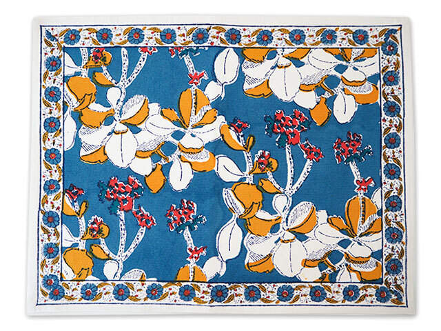 Jamini ジャミニ テーブルマット Table Mat・IRIS Jean（W45xH35cm）