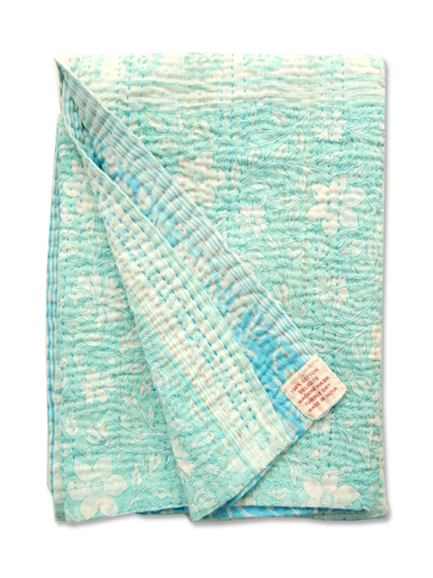 【イギリス直輸入】Jeanette Farrier  Baby Vintage Kantha ジャネット ファリア・ベビーブランケット ヴィンテージ カンタ キルト・004