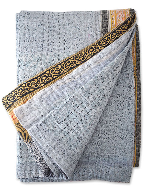 【イギリス直輸入】ジャネット ファリア ヴィンテージカンタ ラリーキルト シングルスロー Jeanette Farrier Vintage Kantha Single Throw・Type.D