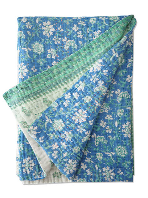 【イギリス直輸入】ジャネット ファリア ヴィンテージカンタ ラリーキルト ベビーブランケット Jeanette Farrier Vintage Kantha Baby Blanket・Type.03