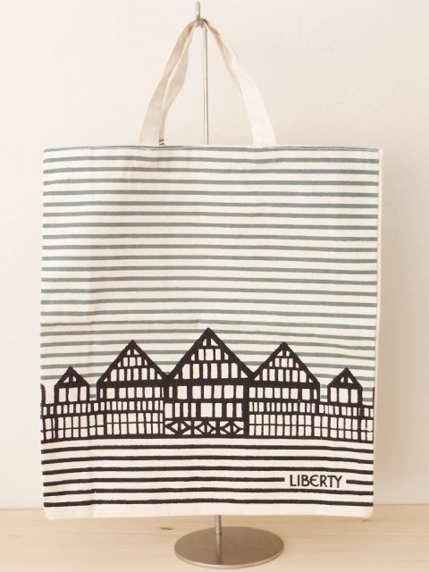 LIBERTY OF LONDON リバティ オブ ロンドン・Shopper Bag ショッパーバッグ（ボーダー）