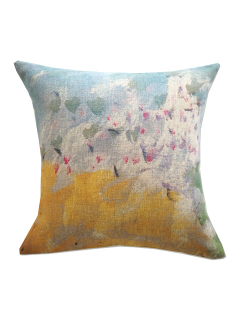 【フランス直輸入】メゾン レヴィ Maison Levy リネンクッションカバー Cushion Cover Linen・PETALES（W34xH34cm・カバーのみ）