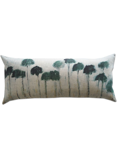 【フランス直輸入】メゾン レヴィ Maison Levy リネンクッションカバー Cushion Cover Linen・REFLEJOS PALMIERS（W70xH32cm・カバーのみ）