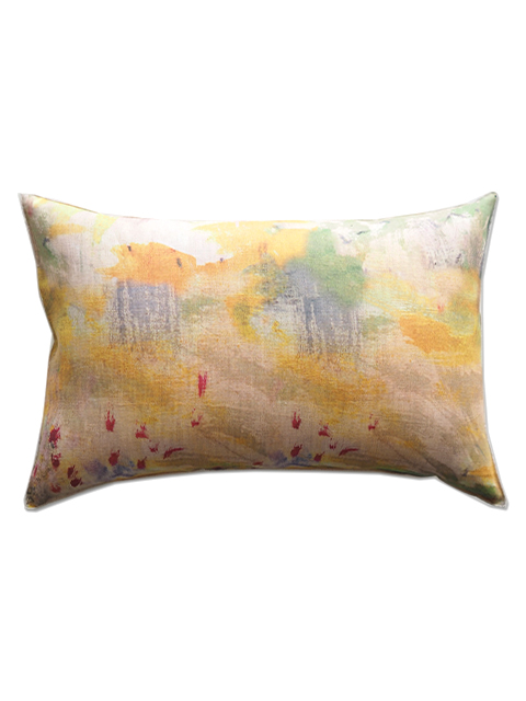 メゾン レヴィ Maison Levy リネンクッションカバー Cushion Cover Linen・JAUNE（W60xH40cm・カバーのみ）Type.A