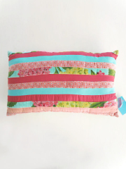 Bagaille バガイユ Pillow Cushion Patchwork  ピロークッション パッチワーク アジサイ（Hydrangea Turquoise）Type.B