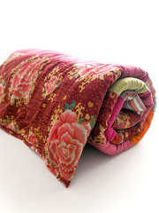 Bagaille バガイユ Quilt Multi Cover Patchwork キルト マルチカバー パッチワーク・ ピオニー　ルージュ（Peony Rouge/150x220cm）