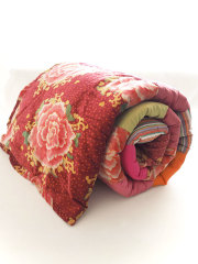 Bagaille バガイユ Quilt Multi Cover Patchwork キルト マルチカバー パッチワーク・ ピオニー　ルージュ（Peony Rouge/86x208cm）Type.A