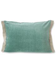 【フランス直輸入】オンフィル ダンディエンヌ en fil d'Indienne ピロークッションカバー Medicis Celadon（W50xH35cm）（カバーのみ）
