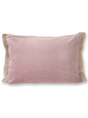 【フランス直輸入】オンフィル ダンディエンヌ en fil d'Indienne ピロークッションカバー Medicis Mauve（W50xH35cm）（カバーのみ）