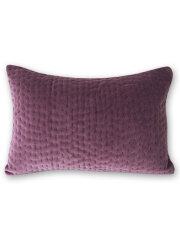 【フランス直輸入】オンフィル ダンディエンヌ en fil d'Indienne ピロークッションカバー Vague Violette（W45xH30cm・カバーのみ）Type.B