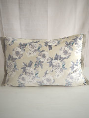 【フランス直輸入】オンフィル ダンディエンヌ En fil d'Indienne ラージベロアクッションカバー ANEMONE Beige（W75xH50cm・カバーのみ）Type.B
