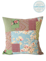 『USED ZAKKA』オンフィル ダンディエンヌ En fil d'Indienne クッションカバー Jaipur Hiver（W45xH45cm・カバーのみ）Type.B