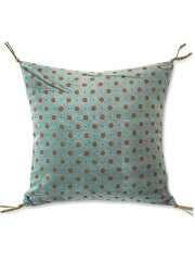 【フランス直輸入】「訳ありお値引き3％OFF」インディアンソング Indian Song ベロア クッションカバー/Mumbai・Olive（W45xH45cm）Type.B