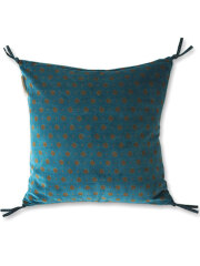 【フランス直輸入】インディアンソング Indian Song ベロア クッションカバー/Mumbai・Teal（W45xH45cm）Type.B