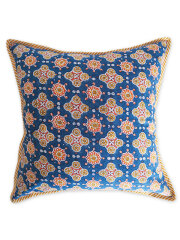 【フランス直輸入】Jamini ジャミニ クッションカバー Cushion-cover・ANTARA BLUE（W40xH40cm/Type.D）（カバーのみ）