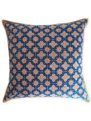 【フランス直輸入】Jamini ジャミニ クッションカバー Cushion-cover・ANTARA BLUE（W60xH60cm/Type.A）（カバーのみ）