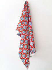 【フランス直輸入】Jamini ジャミニ キッチンタオル Kitchen Towel・ANTARA Terracotta（W50xH70cm）