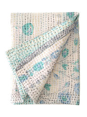 【イギリス直輸入】ジャネット ファリア ヴィンテージカンタ ラリーキルト ベビーブランケット Jeanette Farrier Vintage Kantha Baby Blanket・Type.I