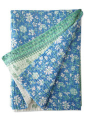 【イギリス直輸入】ジャネット ファリア ヴィンテージカンタ ラリーキルト ベビーブランケット Jeanette Farrier Vintage Kantha Baby Blanket・Type.03