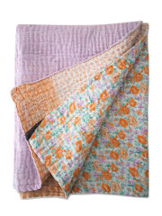 【イギリス直輸入】ジャネット ファリア ヴィンテージカンタ ラリーキルト ベビーブランケット Jeanette Farrier Vintage Kantha Baby Blanket・Type.09