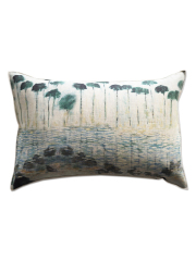 【フランス直輸入】メゾン レヴィ Maison Levy リネンクッションカバー Cushion Cover Linen・REFLEJOS AGUA（W60xH40cm・カバーのみ）Type.B