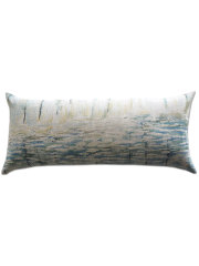 【フランス直輸入】メゾン レヴィ Maison Levy リネンクッションカバー Cushion Cover Linen・AGUA（W70xH32cm・カバーのみ）