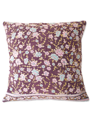 『Sorairo+』オリジナル ヴィンテージカンタ クッションカバー Vintage Kantha Cushion cover（W45xH45cm/Flower/裏面：モーヴ/カバーのみ）Type.A