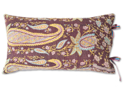 『Sorairo+』オリジナル ヴィンテージカンタ ピロークッション Vintage Kantha Pillow Cushion（W46xH26.5cm/Paisley/裏面：ラベンダー/中材入り）