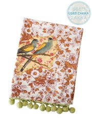 『USED ZAKKA』ANTHROPOLOGIE アンソロポロジー・テーブルリネン TREE DWELLER APPLIQUE BIRDS （W54.5xH73cm）