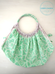 『USED ZAKKA』EPICE エピス コットン製 バッグ/Paisley Light Green