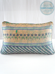 『USED ZAKKA』ジャネット ファリア ヴィンテージカンタ ピロークッションカバー Jeanette Farrier Vintage Kantha Pillow Cushion cover（W60xH40cm）Type.A