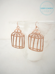 『USED ZAKKA』WENDY MINK ウェンディ ミンク  Eerrings ピアス/Drops/Copper x Birdcage