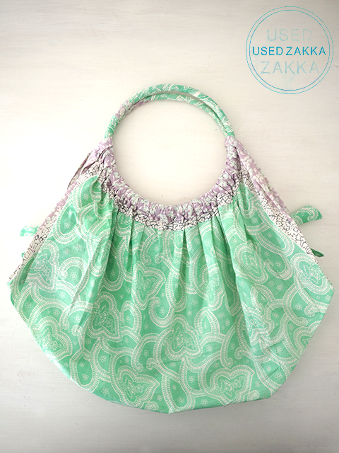 『USED ZAKKA』EPICE エピス コットン製 バッグ/Paisley Light Green