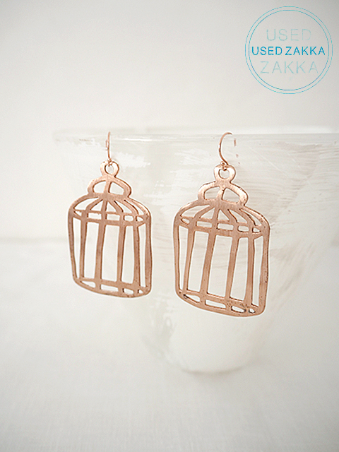 『USED ZAKKA』WENDY MINK ウェンディ ミンク  Eerrings ピアス/Drops/Copper x Birdcage