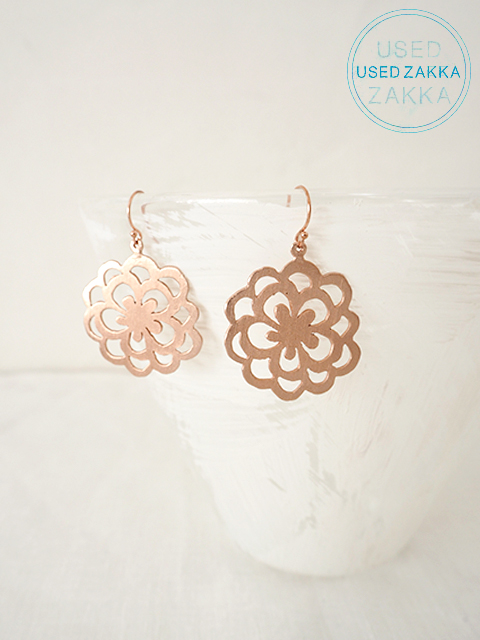 『USED ZAKKA』WENDY MINK ウェンディ ミンク  Eerrings ピアス/Drops/Copper x Flower