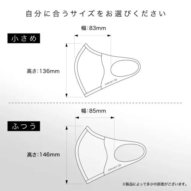 マウスカバー ザムスト 通気性に優れた生地で息がしやすいです