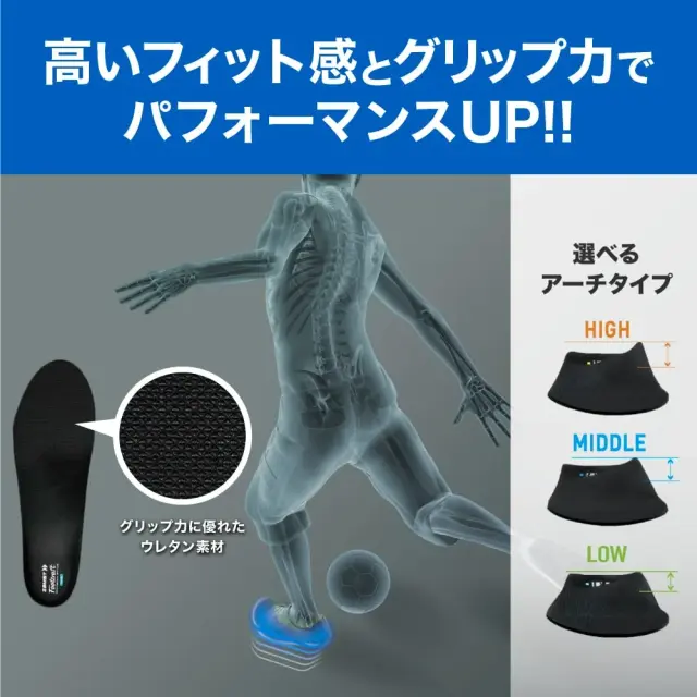 サッカー専用インソール ザムスト Footcraft FOOTBALL STYLE J