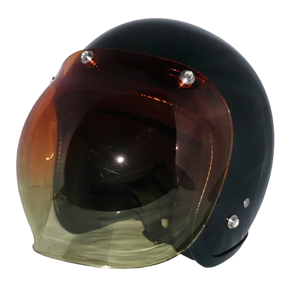 ZK-300(内装外して洗える！）スモールジェット（ブラック）+グラデーションアンバーバブル   全排気量対応