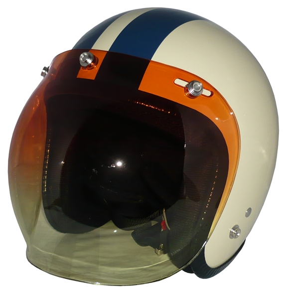 ZK-300(内装外して洗える！）スモールジェット（アイボリー/ネイビー）+グラデーションアンバーバブル   全排気量対応