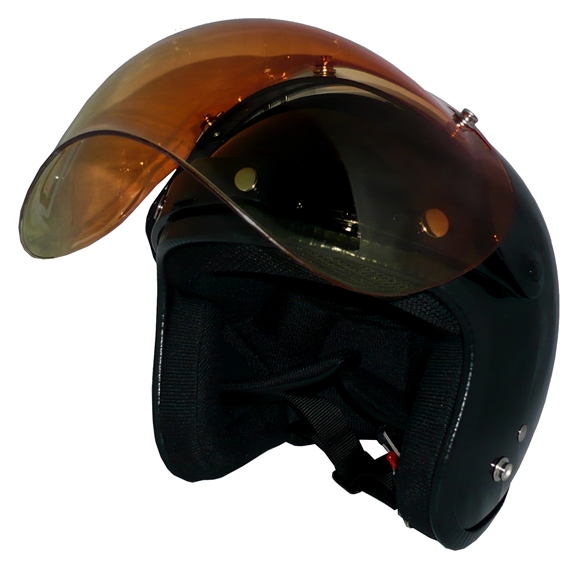 ZK-300(内装外して洗える！）スモールジェット（ブラック）+グラデーションアンバーバブル+フリップアップ 3点セット