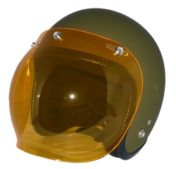 ZK-300(内装外して洗える！）スモールジェット（マットオリーブグリーン）+アンバーバブル   全排気量対応