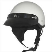 ZK-600 バイザー付きハーフジェット（ホワイト）限定特別塗装色 SG公認 125cc以下対応！耳当て脱着可