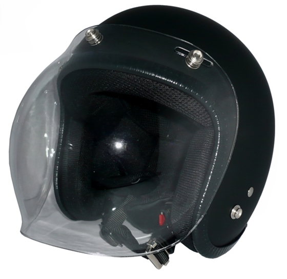 ZK-300(内装外して洗える！）スモールジェット（マットブラック）+クリアーバブル   全排気量対応